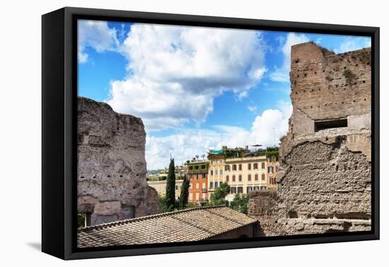 Dolce Vita Rome Collection - Building Facades-Philippe Hugonnard-Framed Stretched Canvas