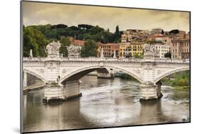 Dolce Vita Rome Collection - City of Bridge at Sunset-Philippe Hugonnard-Mounted Photographic Print