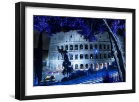 Dolce Vita Rome Collection - Colosseum at Blue Night-Philippe Hugonnard-Framed Photographic Print