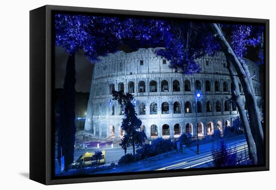 Dolce Vita Rome Collection - Colosseum at Blue Night-Philippe Hugonnard-Framed Stretched Canvas