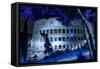 Dolce Vita Rome Collection - Colosseum at Blue Night-Philippe Hugonnard-Framed Stretched Canvas