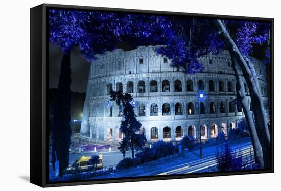 Dolce Vita Rome Collection - Colosseum at Blue Night-Philippe Hugonnard-Framed Stretched Canvas