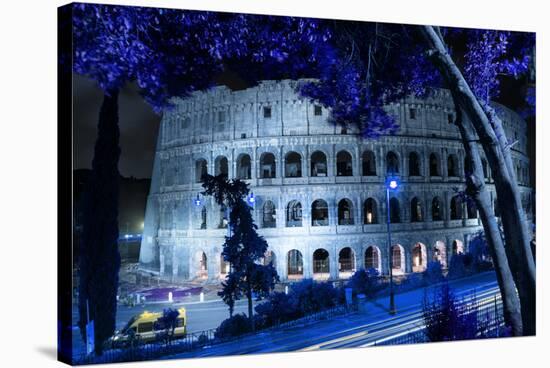 Dolce Vita Rome Collection - Colosseum at Blue Night-Philippe Hugonnard-Stretched Canvas