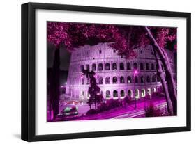 Dolce Vita Rome Collection - Colosseum at Pink Night-Philippe Hugonnard-Framed Photographic Print