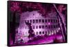 Dolce Vita Rome Collection - Colosseum at Pink Night-Philippe Hugonnard-Framed Stretched Canvas