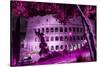 Dolce Vita Rome Collection - Colosseum at Pink Night-Philippe Hugonnard-Stretched Canvas