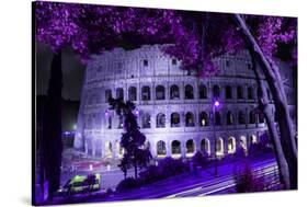 Dolce Vita Rome Collection - Colosseum at Purple Night-Philippe Hugonnard-Stretched Canvas