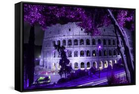 Dolce Vita Rome Collection - Colosseum at Purple Night-Philippe Hugonnard-Framed Stretched Canvas