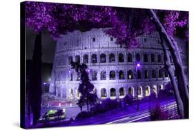 Dolce Vita Rome Collection - Colosseum at Purple Night-Philippe Hugonnard-Stretched Canvas