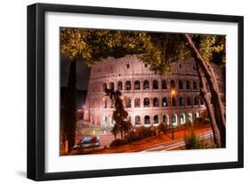 Dolce Vita Rome Collection - Colosseum at Red Night-Philippe Hugonnard-Framed Photographic Print
