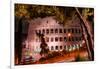 Dolce Vita Rome Collection - Colosseum at Red Night-Philippe Hugonnard-Framed Photographic Print