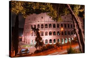 Dolce Vita Rome Collection - Colosseum at Red Night-Philippe Hugonnard-Stretched Canvas