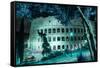 Dolce Vita Rome Collection - Colosseum at Turquoise Night-Philippe Hugonnard-Framed Stretched Canvas