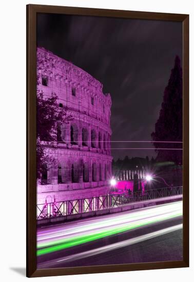 Dolce Vita Rome Collection - Colosseum Pink Night II-Philippe Hugonnard-Framed Photographic Print