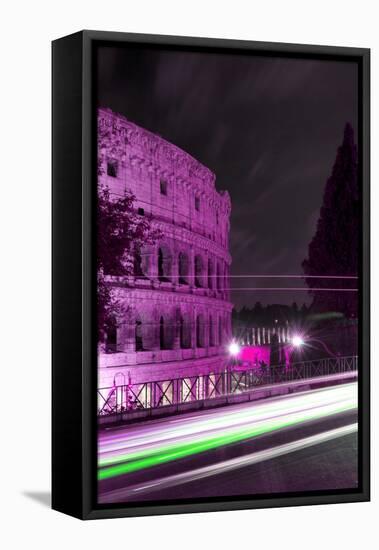 Dolce Vita Rome Collection - Colosseum Pink Night II-Philippe Hugonnard-Framed Stretched Canvas