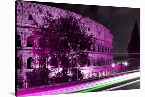Dolce Vita Rome Collection - Colosseum Pink Night-Philippe Hugonnard-Stretched Canvas