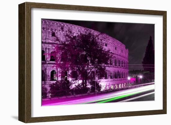 Dolce Vita Rome Collection - Colosseum Pink Night-Philippe Hugonnard-Framed Photographic Print