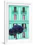 Dolce Vita Rome Collection - Coral Green Building Facade II-Philippe Hugonnard-Framed Photographic Print