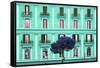 Dolce Vita Rome Collection - Coral Green Building Facade-Philippe Hugonnard-Framed Stretched Canvas