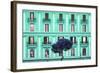 Dolce Vita Rome Collection - Coral Green Building Facade-Philippe Hugonnard-Framed Photographic Print