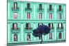 Dolce Vita Rome Collection - Coral Green Building Facade-Philippe Hugonnard-Mounted Photographic Print