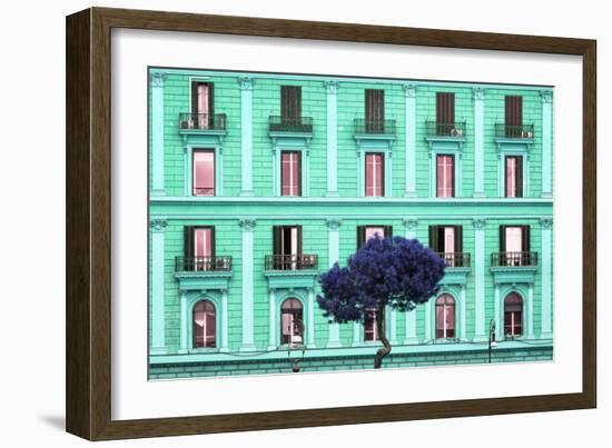 Dolce Vita Rome Collection - Coral Green Building Facade-Philippe Hugonnard-Framed Photographic Print