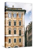 Dolce Vita Rome Collection - Dark Yellow Buildings Facade II-Philippe Hugonnard-Stretched Canvas