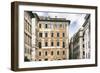 Dolce Vita Rome Collection - Dark Yellow Buildings Facade-Philippe Hugonnard-Framed Photographic Print