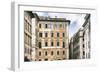 Dolce Vita Rome Collection - Dark Yellow Buildings Facade-Philippe Hugonnard-Framed Photographic Print