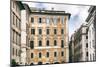 Dolce Vita Rome Collection - Dark Yellow Buildings Facade-Philippe Hugonnard-Mounted Photographic Print