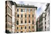 Dolce Vita Rome Collection - Dark Yellow Buildings Facade-Philippe Hugonnard-Stretched Canvas