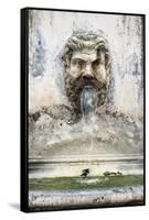 Dolce Vita Rome Collection - Fountain in the Courtyard of the Vatican-Philippe Hugonnard-Framed Stretched Canvas