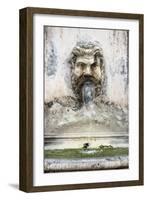 Dolce Vita Rome Collection - Fountain in the Courtyard of the Vatican-Philippe Hugonnard-Framed Photographic Print