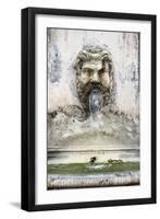 Dolce Vita Rome Collection - Fountain in the Courtyard of the Vatican-Philippe Hugonnard-Framed Photographic Print