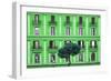 Dolce Vita Rome Collection - Green Building Facade-Philippe Hugonnard-Framed Photographic Print