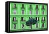 Dolce Vita Rome Collection - Green Building Facade-Philippe Hugonnard-Framed Stretched Canvas