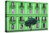 Dolce Vita Rome Collection - Green Building Facade-Philippe Hugonnard-Stretched Canvas