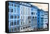 Dolce Vita Rome Collection - Italian Blue Facades-Philippe Hugonnard-Framed Stretched Canvas