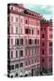 Dolce Vita Rome Collection - Italian Dark Pink Facade-Philippe Hugonnard-Stretched Canvas