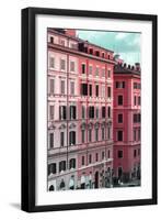 Dolce Vita Rome Collection - Italian Dark Pink Facade-Philippe Hugonnard-Framed Photographic Print