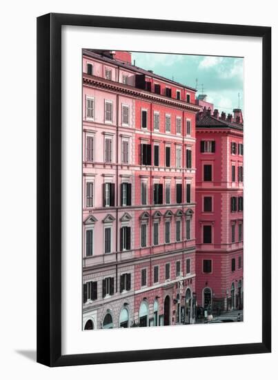 Dolce Vita Rome Collection - Italian Dark Pink Facade-Philippe Hugonnard-Framed Photographic Print