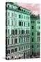 Dolce Vita Rome Collection - Italian Green Facade-Philippe Hugonnard-Stretched Canvas