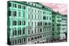 Dolce Vita Rome Collection - Italian Green Facades-Philippe Hugonnard-Stretched Canvas