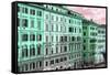 Dolce Vita Rome Collection - Italian Green Facades-Philippe Hugonnard-Framed Stretched Canvas