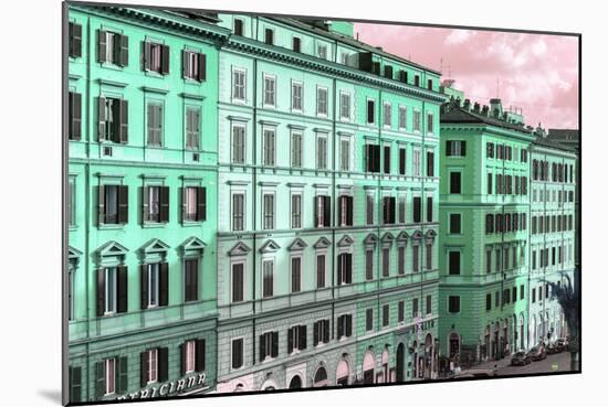 Dolce Vita Rome Collection - Italian Green Facades-Philippe Hugonnard-Mounted Photographic Print