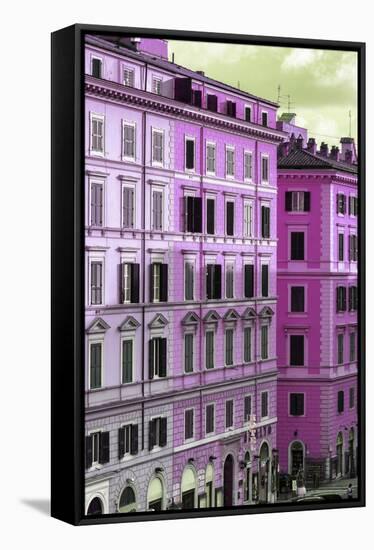 Dolce Vita Rome Collection - Italian Pink Facade-Philippe Hugonnard-Framed Stretched Canvas
