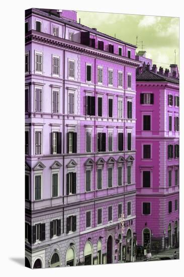 Dolce Vita Rome Collection - Italian Pink Facade-Philippe Hugonnard-Stretched Canvas