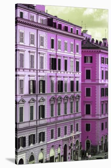 Dolce Vita Rome Collection - Italian Pink Facade-Philippe Hugonnard-Stretched Canvas