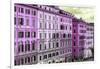 Dolce Vita Rome Collection - Italian Pink Facades-Philippe Hugonnard-Framed Photographic Print