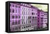 Dolce Vita Rome Collection - Italian Pink Facades-Philippe Hugonnard-Framed Stretched Canvas